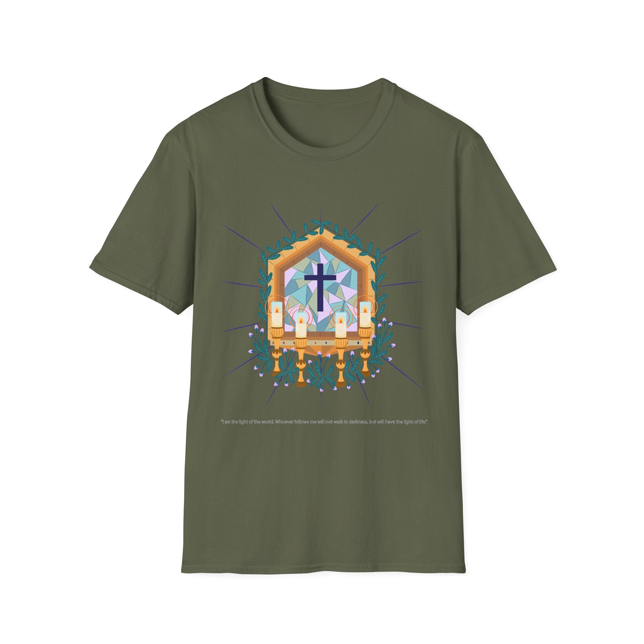 Light of The World Christian T-Shirt, Unisex Christian Apparel